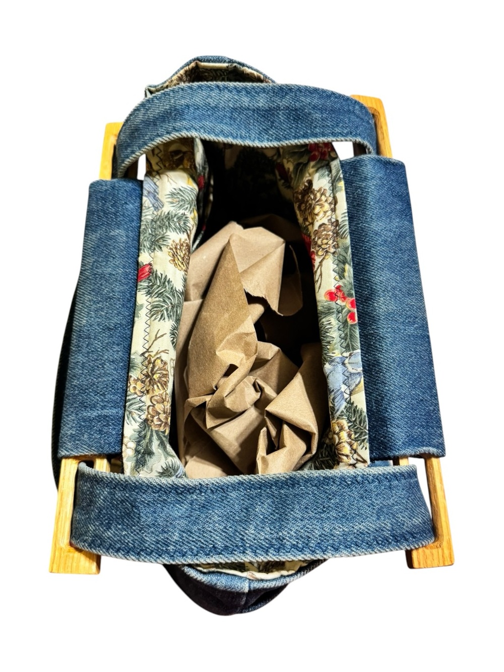 Bag Lady Embroidered Denim Cardinal Spring Bag - Picture 12 of 15